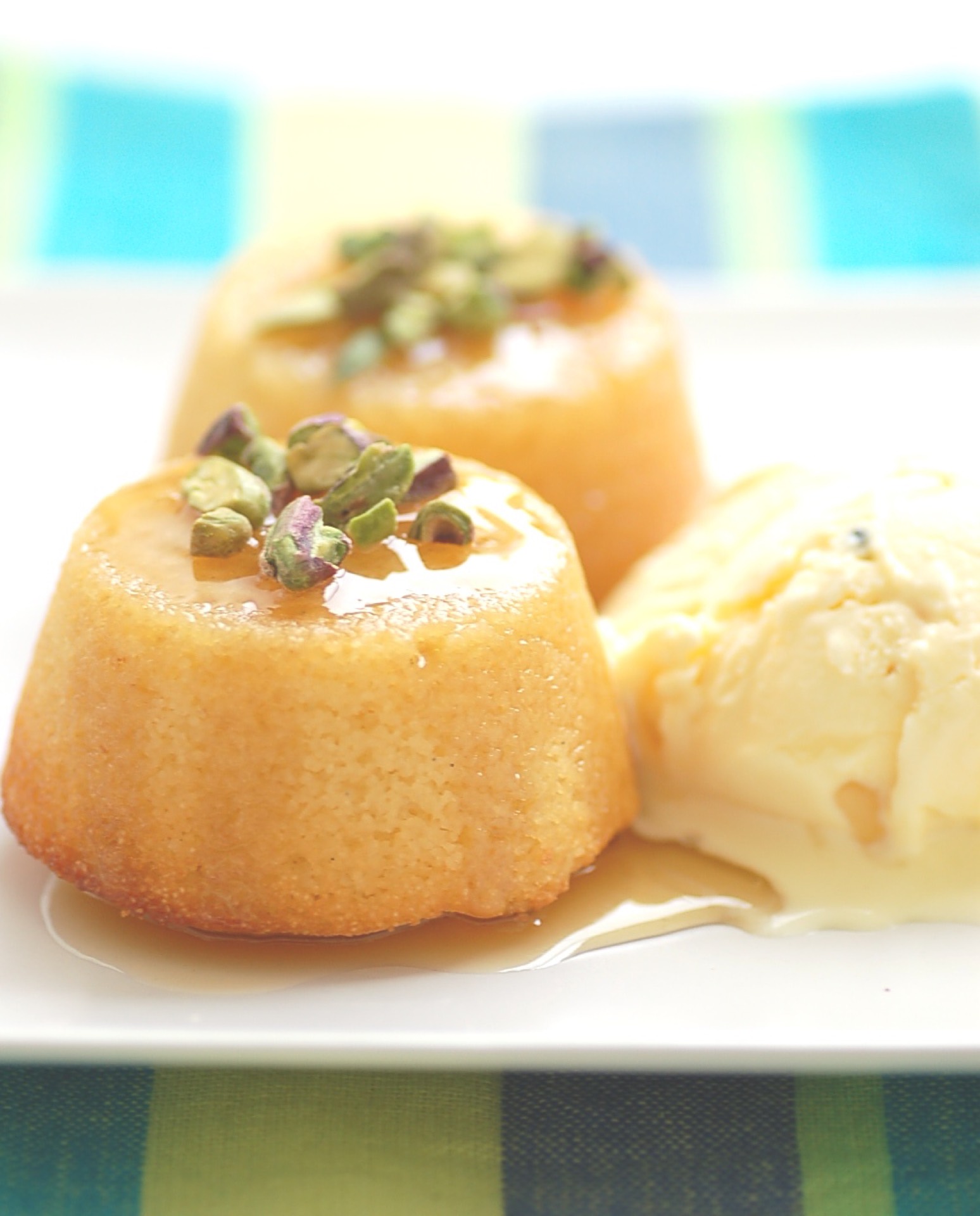 A wedge of golden Tharippola, the Malabar semolina-and-egg cake, with cashews and raisins.